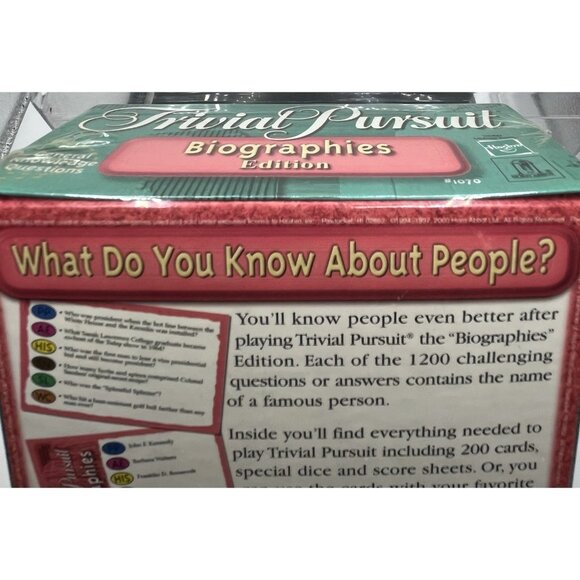 NEW Trivial Pursuit Game Expander Set Biographies Edition Vintage New Sealed - Picture 5 of 6